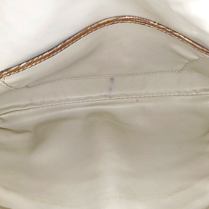 CELINE MACADAM CLUTCHES Khaki Cowhide Handbag Golden hardware-(SKU)-953216913