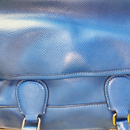 COACH BENNETT Large size Blue cowhide crossbody, handbag, shoulder bag Silver Hardware Removable shoulder strap-(SKU)-935672558