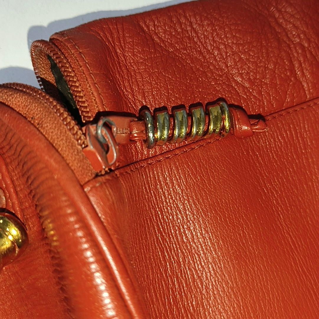 LOEWE Velazquez Orange Red Cowhide Tote Bag Golden hardware-(SKU)-941127614