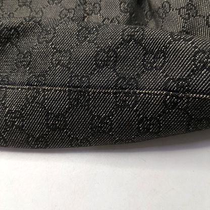 GUCCI Tote bag Dark Gray Canvas Monogrammed Handbag Golden hardware-(SKU)-948514581