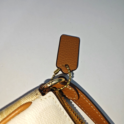 COACH NOLITA Beige Coated Canvas Monogrammed Tote Bag Golden hardware-(SKU)-937779103