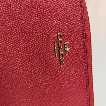 COACH Pink Leather Tote Bag Golden hardware-(SKU)-14375595