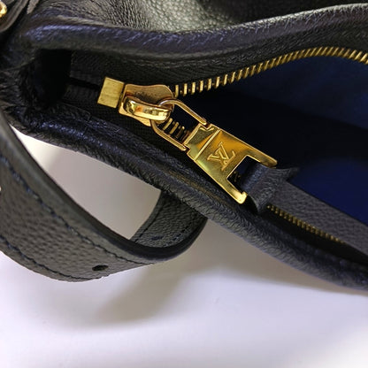 LOUIS VUITTON CARRYALL Medium Black Leather Monogram Crinkle Samurai Shoulder Bag Tote with Gold Hardware and Removable Strap-(SKU)-963988970