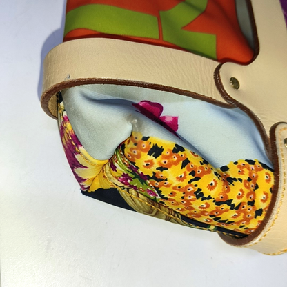 FERRAGAMO Multicolor Fabric Printed Shoulder Bag Golden hardware-(SKU)-940043574