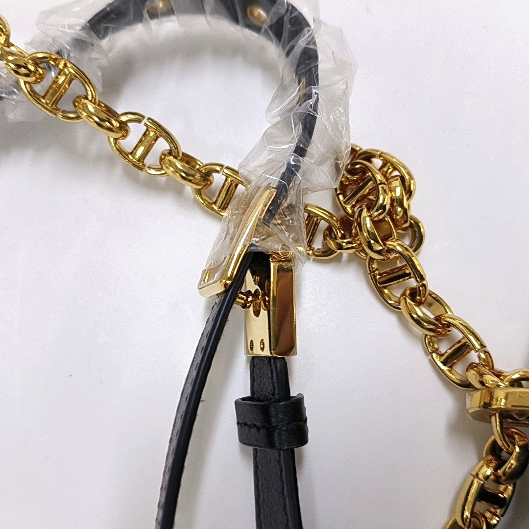 DIOR Dior Caro Small Black Calfskin Diamond Quilted Shoulder Bag Crossbody Bag Gold Hardware Removable Strap-(SKU)-969074016