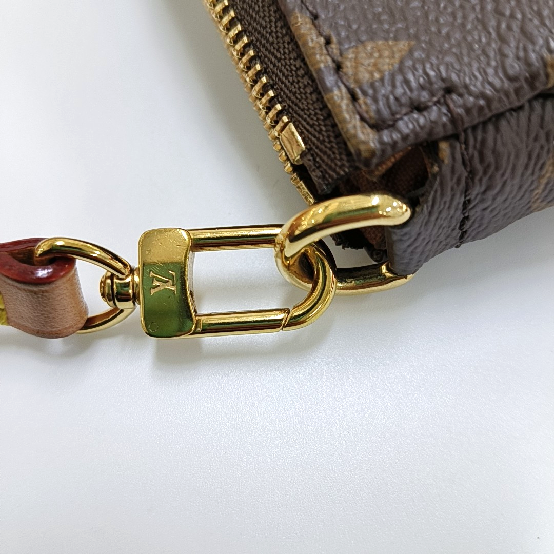 LOUIS VUITTON ACCESSOIRES Large Size Brown Coated Canvas Monogram Mahjong Shoulder Bag Handbag Detachable Strap Golden Hardware 2 Detachable Straps Complete Accessories-(SKU)-953193566