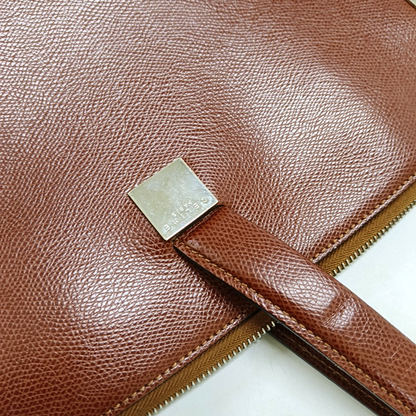 CELINE Tote bag Brown Cowhide Handbag Silver Hardware-(SKU)-951157381