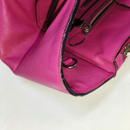 PRADA Glace Calf Blush Pink Leather Monogram Handbag Crossbody Single Shoulder Bag Silver Hardware-(SKU)-939994075