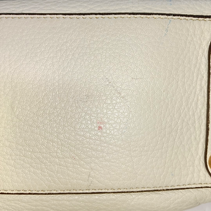 FERRAGAMO Sookie White Leather Handbag Golden hardware-(SKU)-13881805