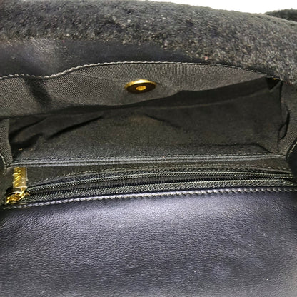 CHANEL COCO HANDLE Small Size Black Wool Calfskin Shoulder Bag, Handbag, Crossbody Bag with Detachable Strap-(SKU)-966024860