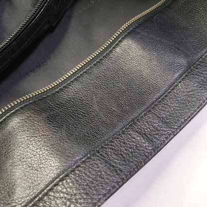 BVLGARI Tote bag Black cowhide tote bag Silver Hardware-(SKU)-958155763
