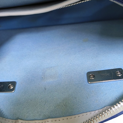 MCM ELLA Light Blue Leather Single Shoulder Bag Silver Hardware Removable shoulder strap-(SKU)-934712148