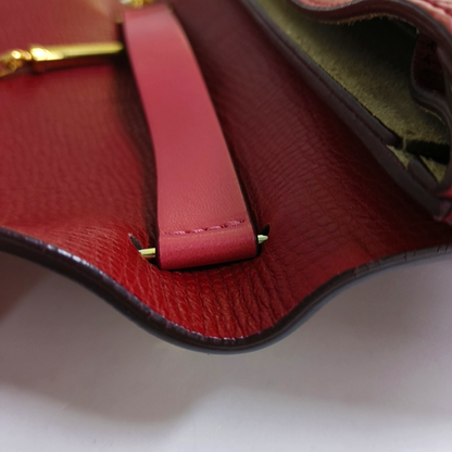 Chloé Drew Medium size Red Cowhide Piggy Bag Single Shoulder Bag Sling Golden hardware-(SKU)-955862500
