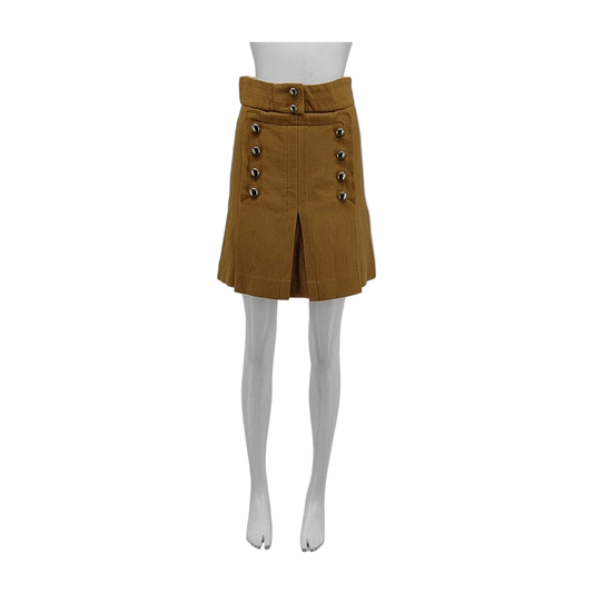 Chloé XScode Autumn and Spring Brown Wool Ladies Short Half Skirt-(SKU)-935901170
