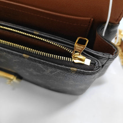 LOUIS VUITTON MARCEAU Brown Coated Canvas Monogram Single Shoulder Bag Crossbody Bag Gold Hardware-(SKU)-966263991