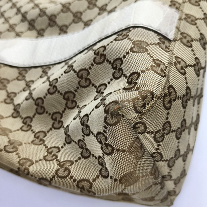 GUCCI Pelham Ebony Canvas Monogram Single Shoulder Bag Handbag Silver Hardware-(SKU)-954135754