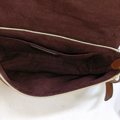 COACH 26 Khaki Canvas Carriage Crossbody Bag Single Shoulder Bag Tote Bag Golden hardware shoulder straps-(SKU)-941737076