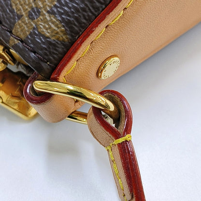 LOUIS VUITTON MULTI Brown Coated Canvas Monogram Shoulder Bag with Gold Hardware-(SKU)-968392835