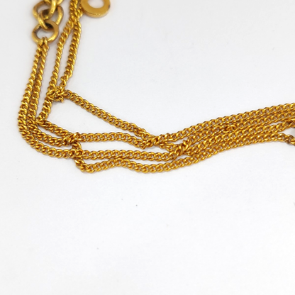 DIOR Dog Tag Gold Alloy Bracelet Length20cm-(SKU)-942849009