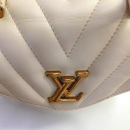 LOUIS VUITTON NEW WAVE Beige Leather Quilted Shoulder Bag Tote Bag with Detachable Strap-(SKU)-968960265