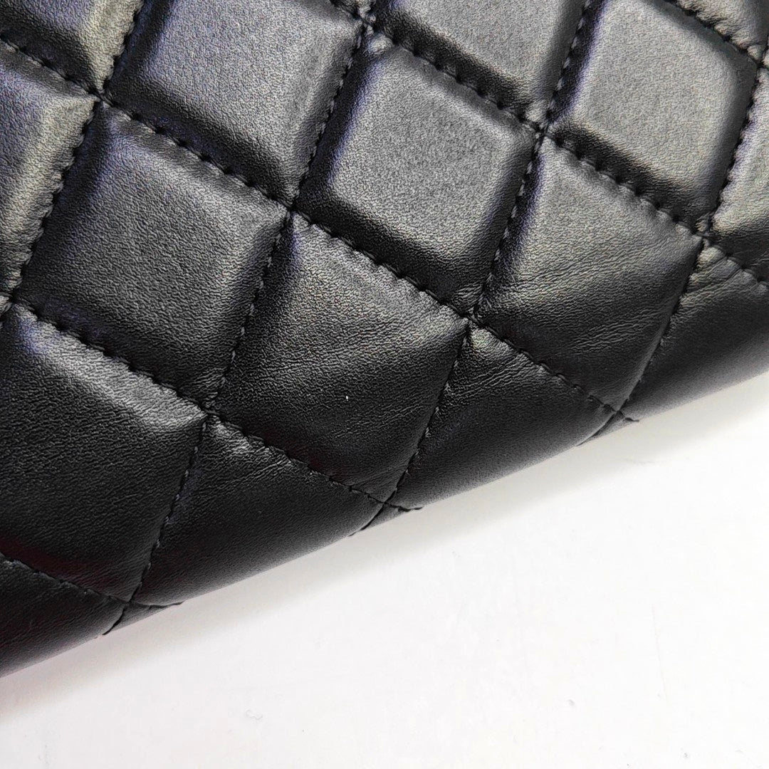 CHANEL WOC Black Lamb Skin Quilted Single Shoulder Bag Golden Hardware 31 Openings-(SKU)-969281710