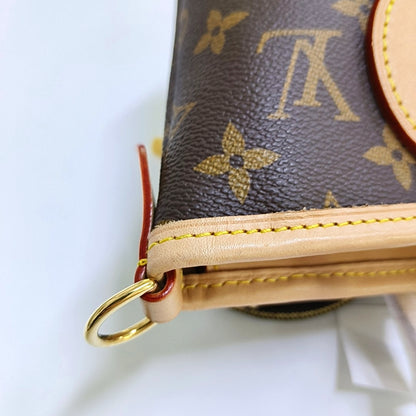LOUIS VUITTON NEVERFULL BB brown coated canvas Monogram shoulder bag handbag crossbody bag removable shoulder strap-(SKU)-968798097