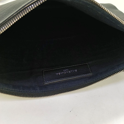 BALENCIAGA Cash Black cowhide printed handbag Silver Hardware-(SKU)-958242970