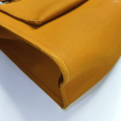 HERMÈS Herbag 31 Sun Yellow Canvas Shoulder Bag Tote Bag Crossbody Bag Silver Hardware C Removable Shoulder Strap-(SKU)-968658898