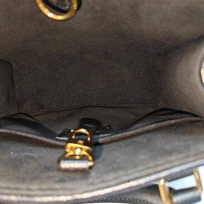 LOUIS VUITTON ONTHEGO BB Black Leather Monogram Crinkle Jungle Bag Shoulder Bag Tote Crossbody Bag with Gold Hardware and Removable Strap-(SKU)-970414576