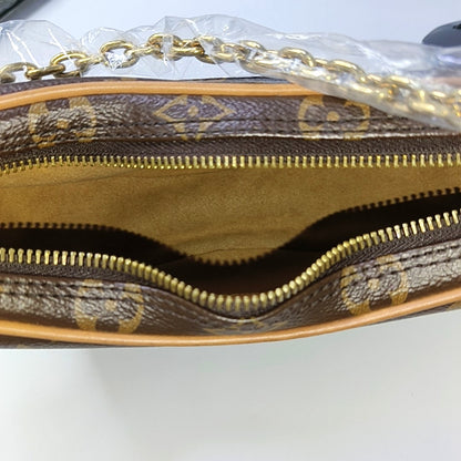 LOUIS VUITTON LOOP Brown Coated Canvas Monogram Pea Pod Bag with Shoulder Strap, Gold Hardware, 2 Removable Shoulder Straps-(SKU)-960936735