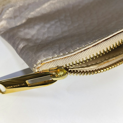 BURBERRY Champagne Satin Handbag Golden hardware-(SKU)-929982013