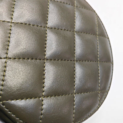 CHANEL CHANEL 19 Dark Green Lamb Skin Quilted Shoulder Bag, Handbag, Crossbody Bag with Gold Hardware-(SKU)-966830249
