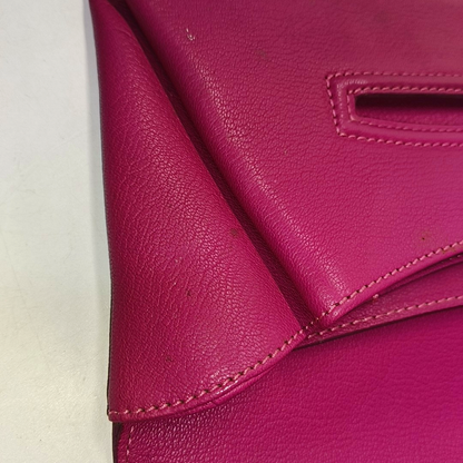 GIVENCHY Fuchsia Leather Clutch Golden hardware-(SKU)-942770885