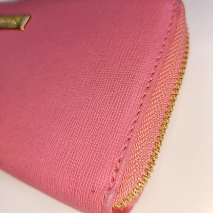 FURLA Pink Leather Wallet Golden hardware-(SKU)-935469806