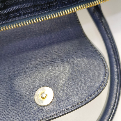 PRADA Tote bag Navy Nylon Logo Crossbody Bag Handbag Single Shoulder Bag Golden hardware-(SKU)-953507346
