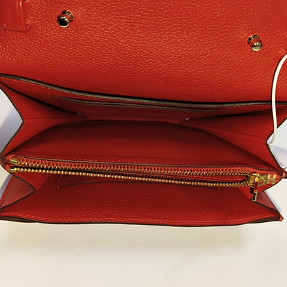 HERMÈS Convoyeur Mini Tomato Red Evercolor Leather Shoulder Bag with Detachable Strap, Silver Hardware, X, Detachable Strap-(SKU)-955932809