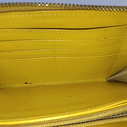 BURBERRY Yellow Cowhide Wallet Golden hardware-(SKU)-954324318
