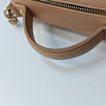 CHANEL FILIGREE Medium Beige Quilted Lambskin Shoulder Bag, Gold Hardware, 24 Flap-(SKU)-968247914