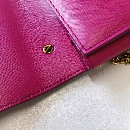 FERRAGAMO Ginny Pink Cowhide Embossed Single Shoulder Bag Crossbody Golden hardware-(SKU)-13042501