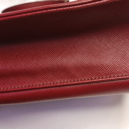 PRADA Red Cowhide Tote Bag Silver Hardware-(SKU)-954933238