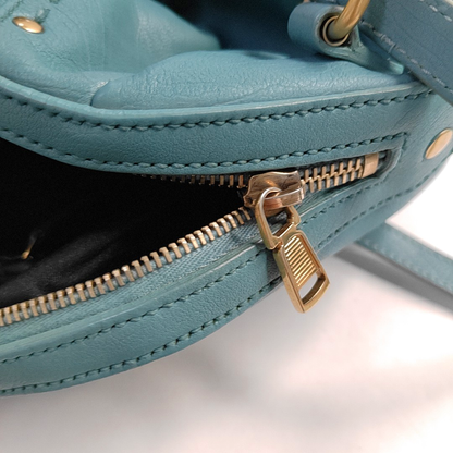 YSL MUSE Blue Calfskin Embossed Quilted Single Shoulder Bag with Sling and Handbag Golden hardware Removable shoulder strap-(SKU)-957191908