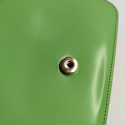 CELINE TRIOMPHE Small Green Calfskin Quilted Crossbody Shoulder Bag Golden Hardware-(SKU)-952956931