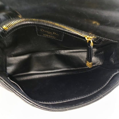 DIOR Dior Caro Small Black Leather Cannage Quilted Single Shoulder Bag Crossbody Bag Golden Hardware Removable Strap-(SKU)-970717484