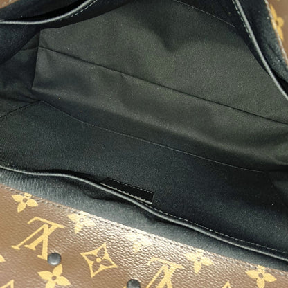 LOUIS VUITTON STEAMER Brown Coated Canvas Monogram Shoulder Bag Tote Bag Crossbody Bag Black Orange Hardware Removable Strap-(SKU)-967590852