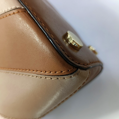 MICHAEL KORS Brown Cowhide Single Shoulder Bag Tote Shoulder Bag Crossbody Bag Golden hardware Removable shoulder strap-(SKU)-946531929