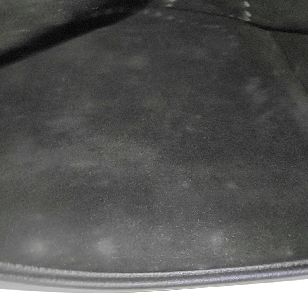 HERMÈS Evelyne GM Black Clemence Leather Shoulder Bag with Silver Hardware-(SKU)-964794155