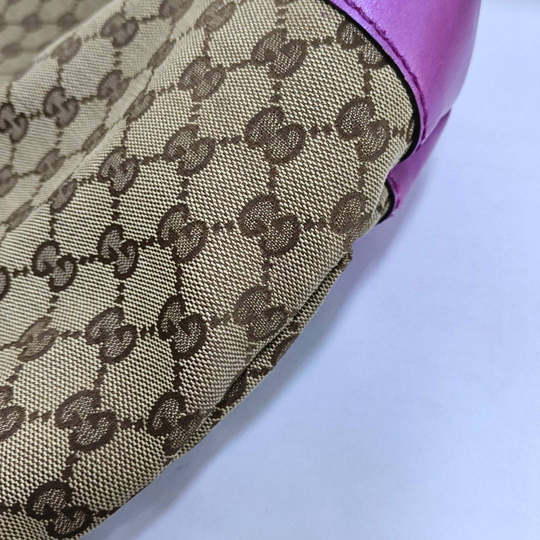 GUCCI Full Moon Brown Canvas Monogram Handbag Single Shoulder Bag Golden hardware-(SKU)-958683691