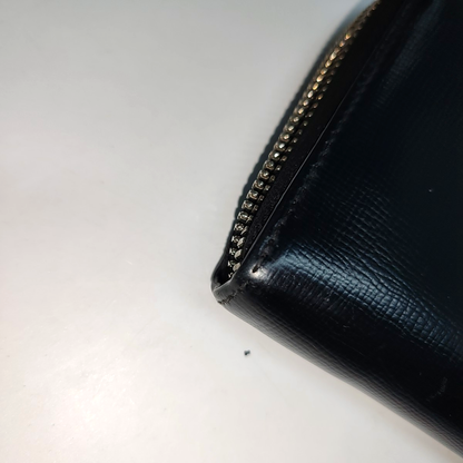 BURBERRY Black Cowhide Wallet Silver Hardware-(SKU)-938007863