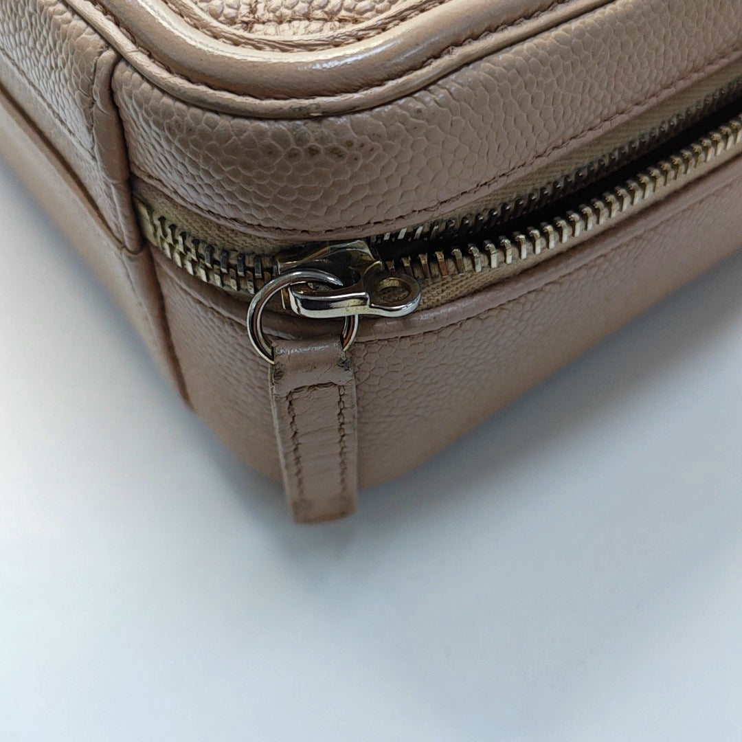 CHANEL FILIGREE Medium Beige Quilted Lambskin Shoulder Bag, Gold Hardware, 24 Flap-(SKU)-968247914