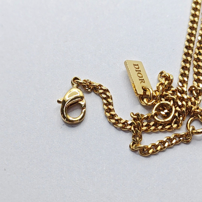 DIOR Dio(r)evolution 金色合金其他LOGO字母项链 Length45cm-(SKU)-937302543